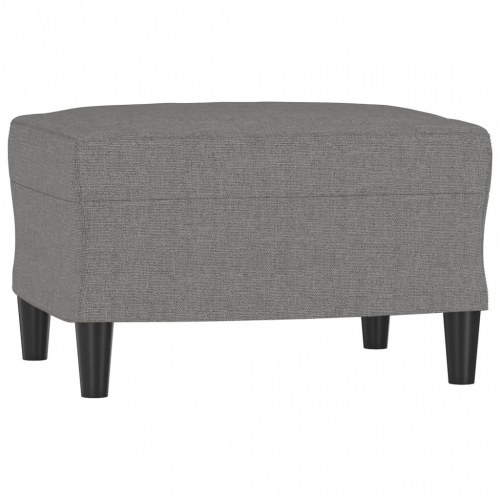 3-personers sofa med fodskammel 180 cm stof Mørkegrå