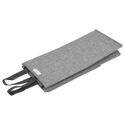 Foldbar vasketøjskurv 26x34,5x59,5 cm kunstigt linned grå