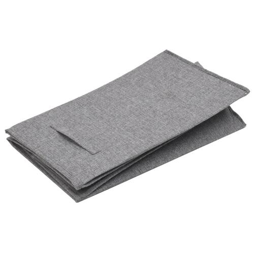 Foldbar vasketøjskurv 51x34,5x59 cm kunstigt linned grå