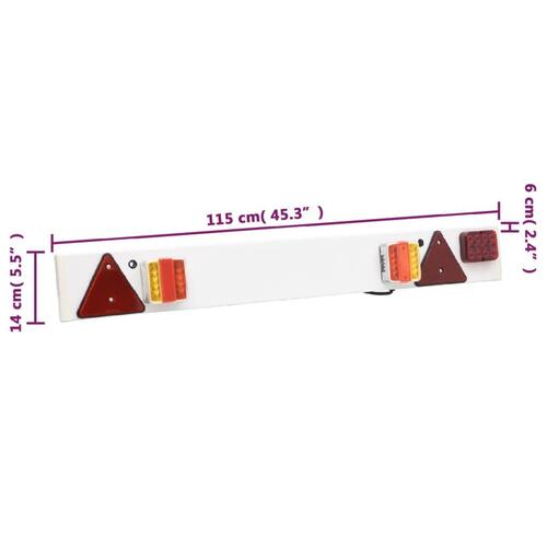 Trailerlygte 15x6x14 cm 12 V LED pære rød