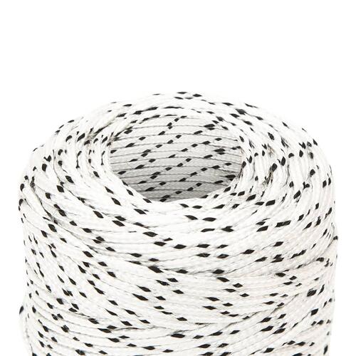 Flettet tovværk 2 mm x 100 m polyester hvid&#9;