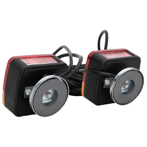 Trailerlygter 2 stk. 10,5x7,5x10 cm 12 V klassisk pære rød