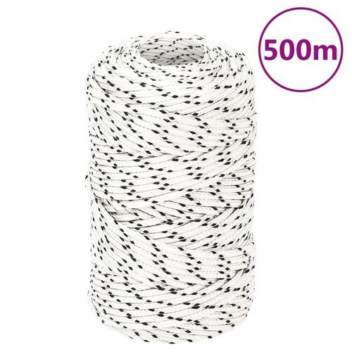 Flettet tovværk 2 mm x 500 m polyester hvid