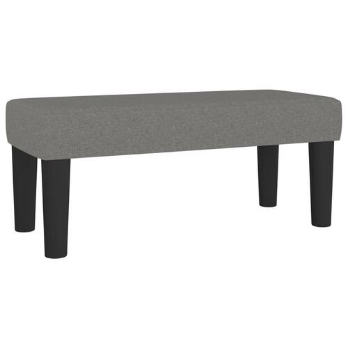 Kontinentalseng med madras 90x200 cm stof mørkegrå