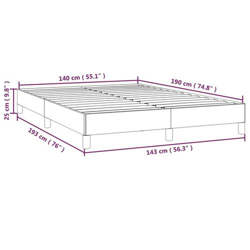Sengeramme 140x190 cm kunstlæder hvid