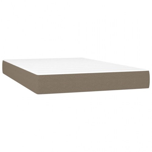 Kontinentalseng med madras 120x200 cm - stof gråbrun