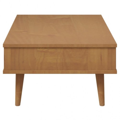 Sofabord MOLDE 100x55x31 cm massivt fyrretræ brun