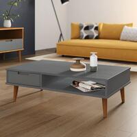 Sofabord MOLDE 100x55x31 cm massivt fyrretræ grå