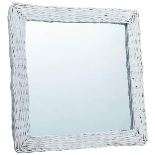 Spejl 60x60 cm flet hvid