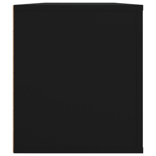 Tv-bord 100x35x40 cm konstrueret træ sort