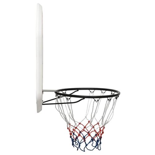 Basketballkurv med plade 109x71x3 cm polyethylen hvid