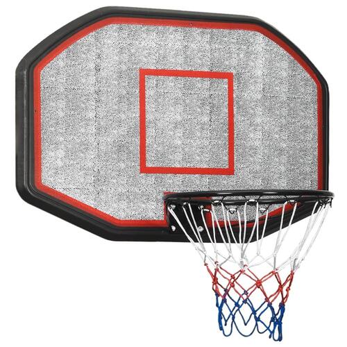 Basketballkurv med plade 109x71x3 cm polyethylen sort