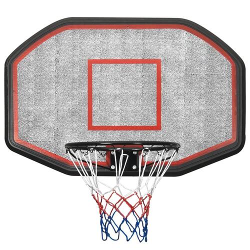 Basketballkurv med plade 109x71x3 cm polyethylen sort