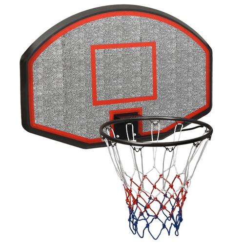 Basketballkurv med plade 90x60x2 cm polyethylen sort