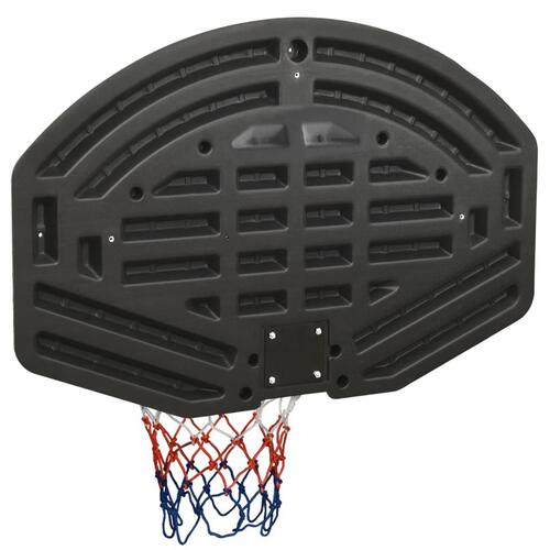 Basketballkurv med plade 90x60x2 cm polyethylen sort