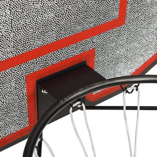Basketballkurv med plade 90x60x2 cm polyethylen sort