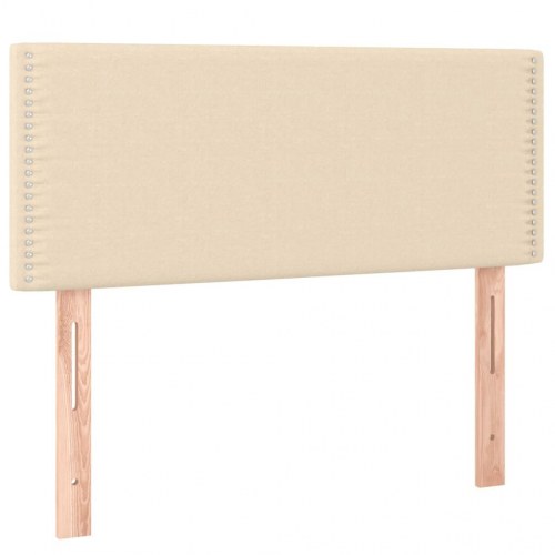 Kontinentalseng med madras 80x200 cm stof cremefarvet