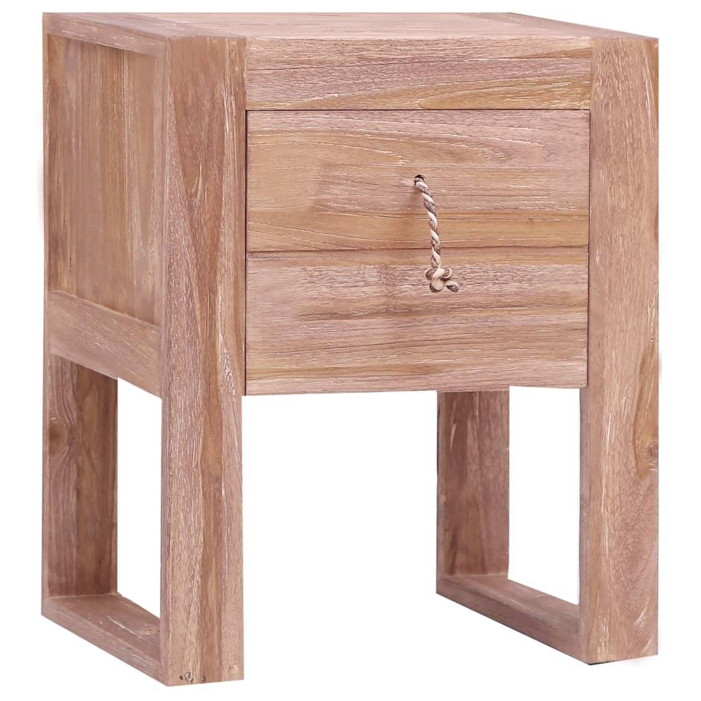 Sengebord 40x30x50 cm massivt teaktræ