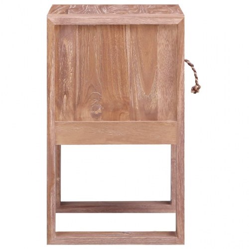 Sengebord 40×30×50 cm i massivt teaktræ - natbord med skuffe