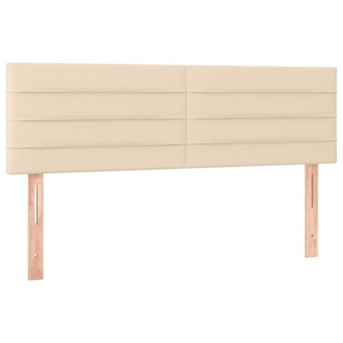 Kontinentalseng med madras 140×200 cm - stof, cremefarvet