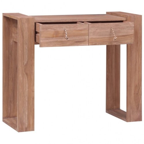 Konsolbord 90x35x75 cm massivt teaktræ