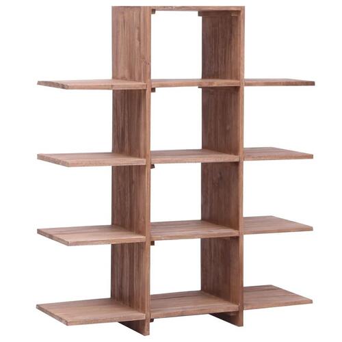 Bogreol 100x30x120 cm massivt teaktræ