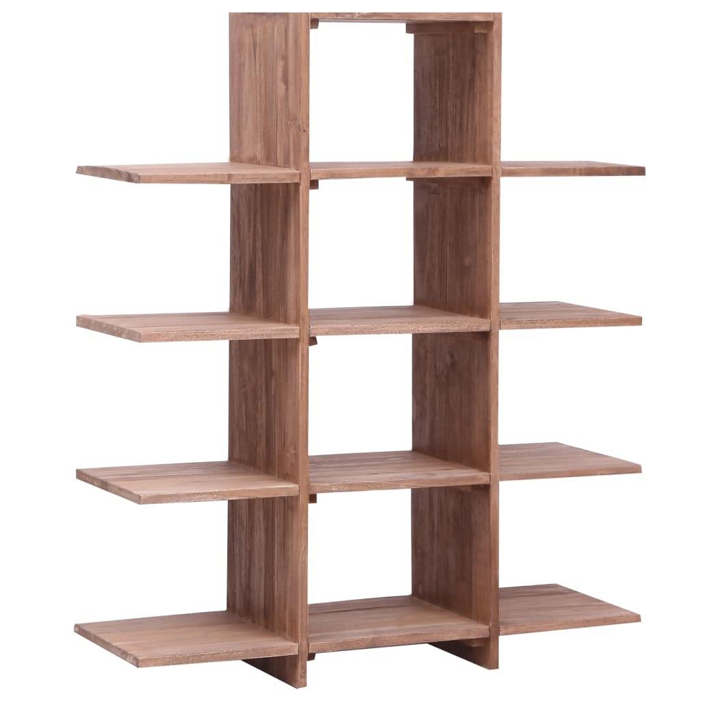 Bogreol 100x30x120 cm massivt teaktræ