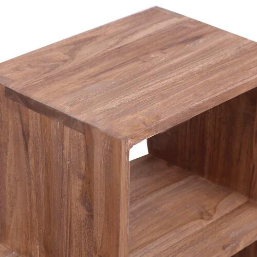 Bogreol 100x30x120 cm massivt teaktræ