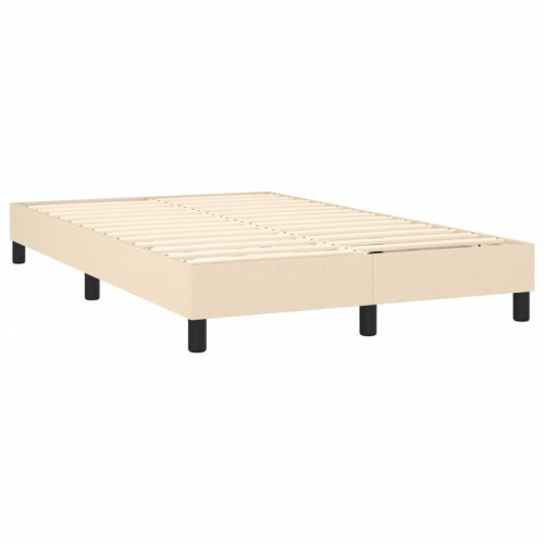 Kontinentalseng med madras 120×200 cm - stof, cremefarvet