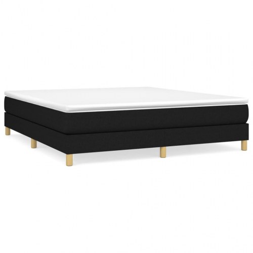 Kontinentalseng med madras 160×200 cm - stof, sort