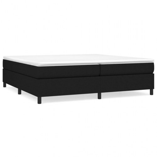 Kontinentalseng 200 x 200 cm i sort stof - med pocketfjedre og topmadras