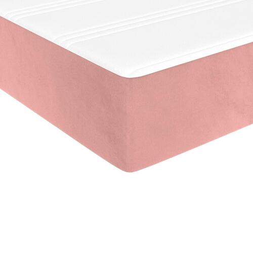 Kontinentalseng med madras 90x190 cm fløjl pink