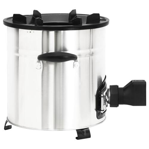 Grydekomfur m. USB-ventilator 35,5x26x28 cm rustfrit stål sølv
