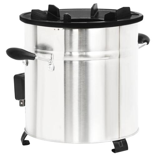 Grydekomfur m. USB-ventilator 35,5x26x28 cm rustfrit stål sølv