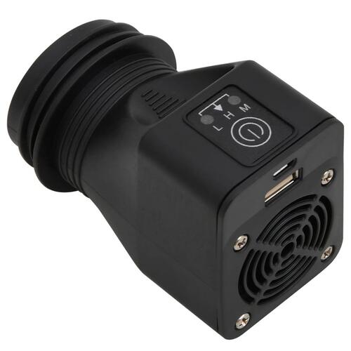 Grydekomfur m. USB-ventilator 35,5x26x28 cm rustfrit stål sølv