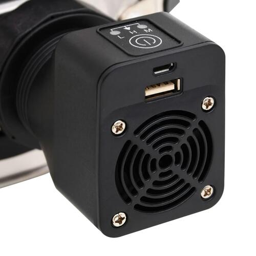 Grydekomfur m. USB-ventilator 35,5x26x28 cm rustfrit stål sølv