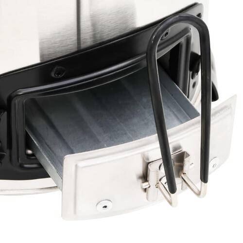 Grydekomfur m. USB-ventilator 35,5x26x28 cm rustfrit stål sølv