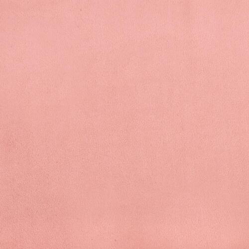 Springmadras med pocketfjedre 90x200x20 cm fløjl pink