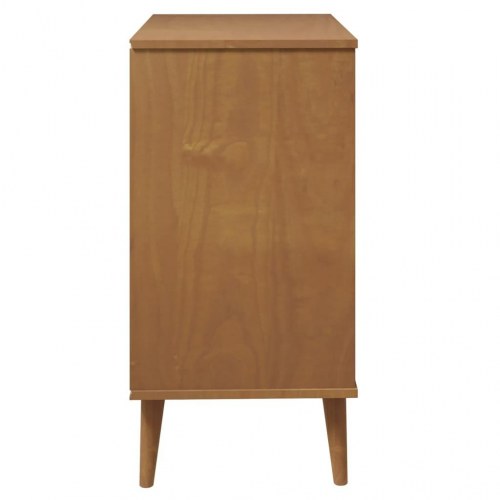 Kommode MOLDE 80×40×80 cm i massivt fyrretræ - brun