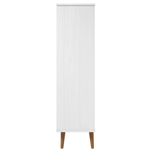 Bogreol MOLDE 60x35x133,5 cm massivt fyrretræ hvid