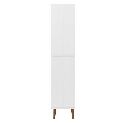Bogreol MOLDE 85x35x170,5 cm massivt fyrretræ hvid