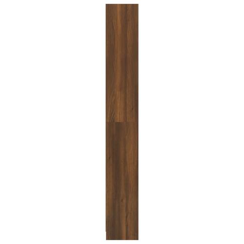 Bogreol m. 5 hylder 40x24x175 cm konstrueret træ brunt egetræ