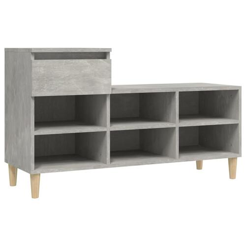 Skoreol 102x36x60 cm konstrueret træ betongrå