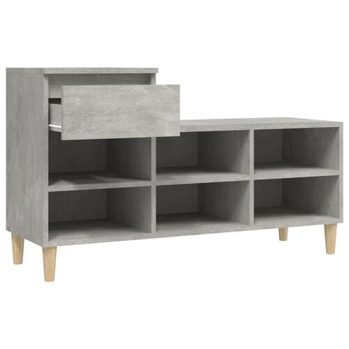 Skoreol 102x36x60 cm konstrueret træ betongrå