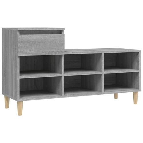 Skoskab 102x36x60 cm konstrueret træ grå sonoma-eg