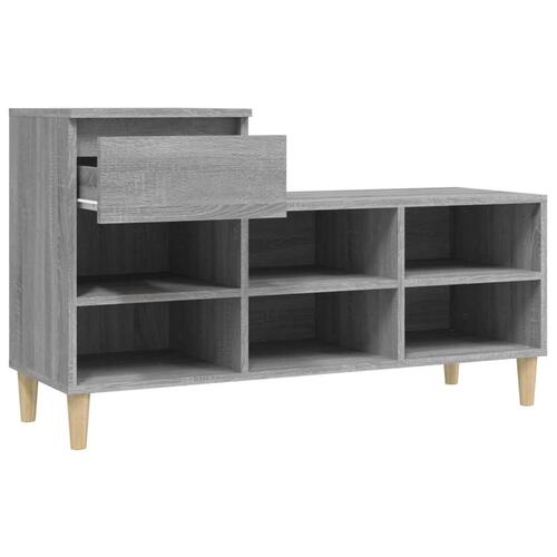 Skoskab 102x36x60 cm konstrueret træ grå sonoma-eg