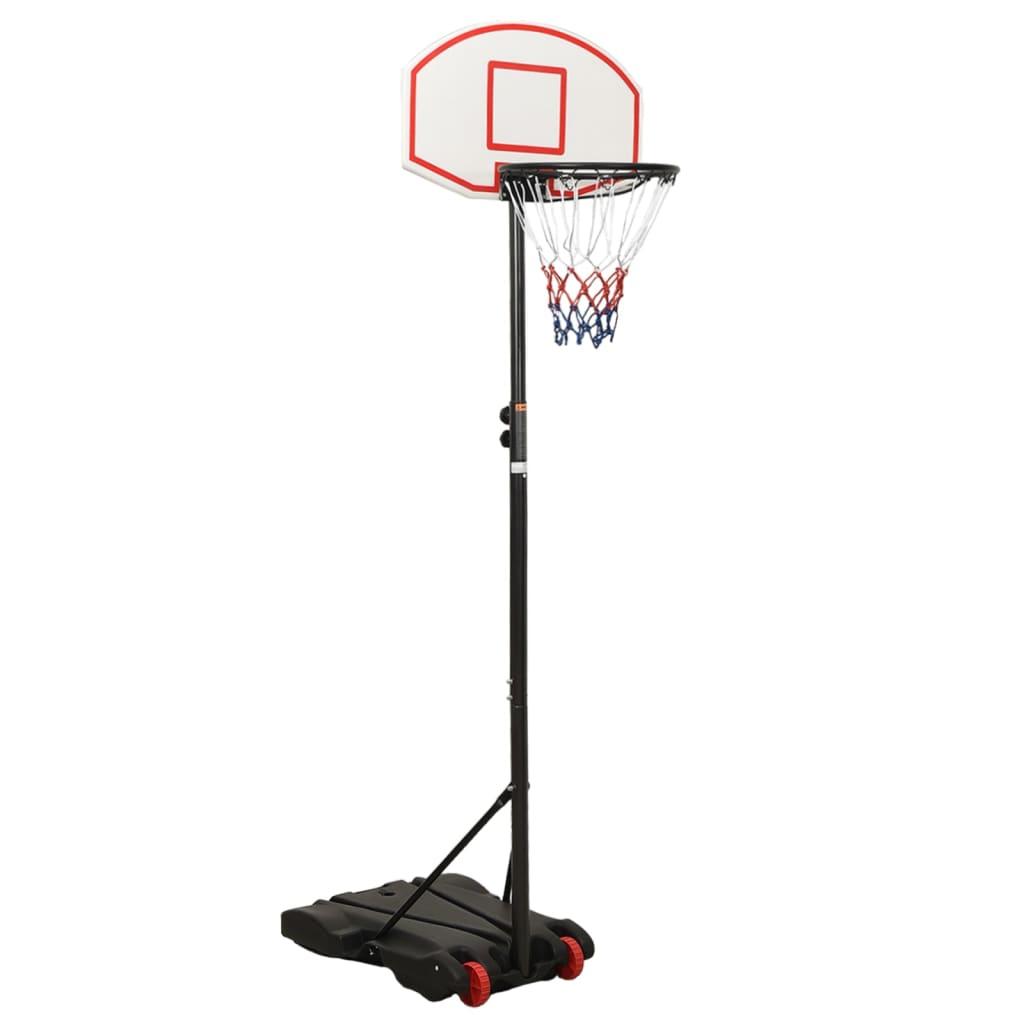 vidaXL basketballstativ 216-250 cm polyethylen hvid