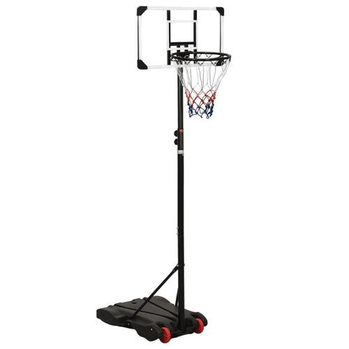 Basketballstativ med plade 216-250 cm polycarbonat transparent