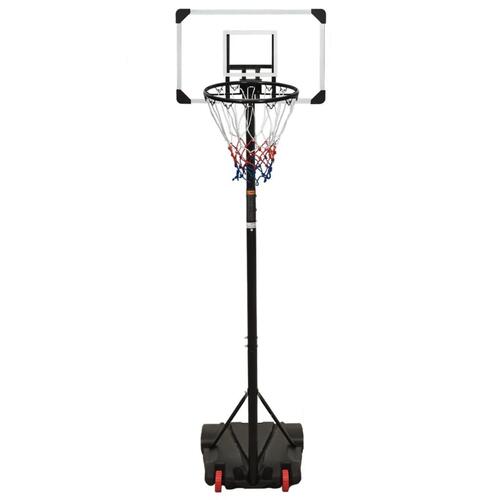 Basketballstativ med plade 216-250 cm polycarbonat transparent