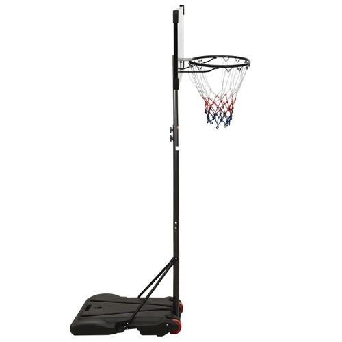 Basketballstativ med plade 216-250 cm polycarbonat transparent